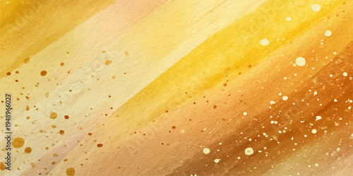 Abstract watercolor washes in shades of gold, amber, and ochre, offering a warm and textured backdrop. The painting evoke a sense of warmth, fluidity, and artistic expression.