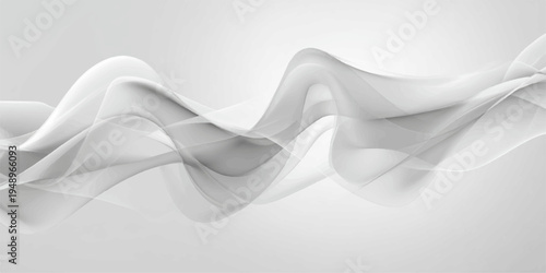 Abstract flowing smoke design in a modern minimalist style, perfect for creating atmospheric backgrounds and design elements.