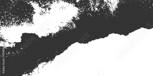 A dramatic, high-contrast abstract visual of ink blotch shows an intriguing blend of textures and shapes.