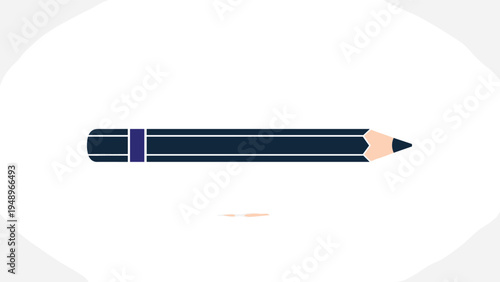 Dark blue or black eyeliner pencil shown horizontally on a white background for precise eye defining and makeup looks.