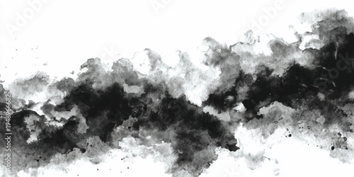 An artistic watercolor artwork, showcasing abstract swirling patterns of black ink creating an impressive ink flow. This imagery captures the essence of motion, fluidity, and creative expression.