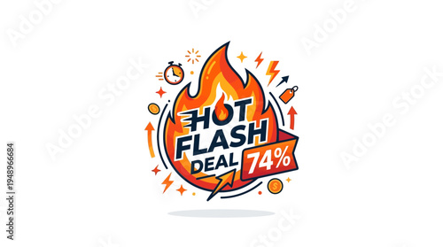 Hot Flash Deal with 74% Discount Badge