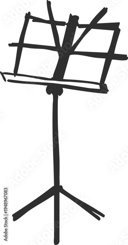 Music Stand Sketch Illustration