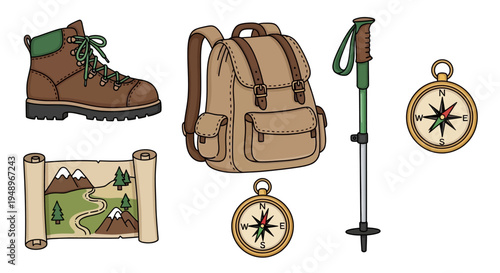 Essential gear for a classic outdoor adventure hiking expedition