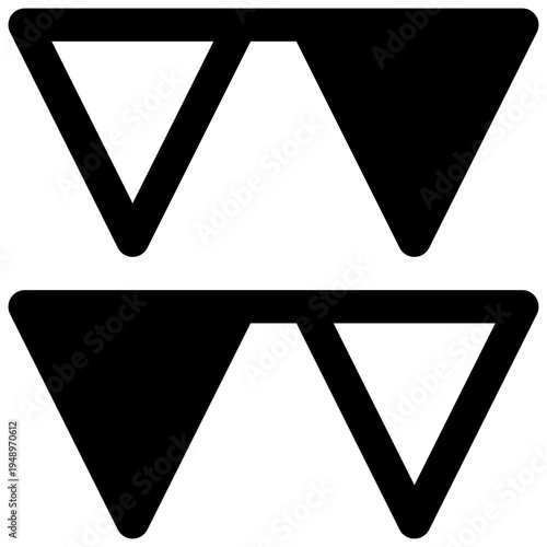 Garland. Outlined stroke vector icon with black-filled details.