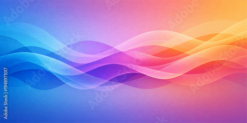 Abstract colorful background featuring vibrant blue and pink waves in a fluid motion with bright fractal light patterns and energy flow for a creative artistic backdrop template