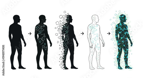 The Digital Evolution A Human's Transformation into Technological Being Through Data and Innovation