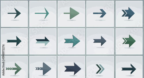 A collection of various arrow symbols pointing in different directions