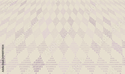 The Binary Horizon - Artistic Perspective of Converging Digital Data Diamond Streams