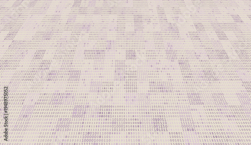 The Digital Synapse - Artistic Binary Wave and Neural Data Distribution Pattern