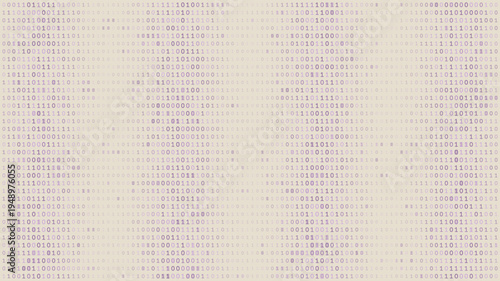 Data Clusters - Minimalist Binary Grid with Shifting Tonal Density