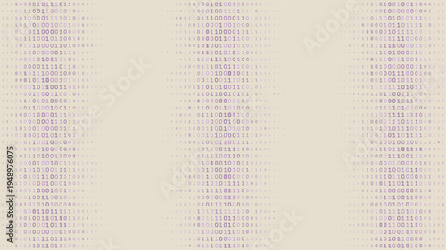 Triptych Binary Streams - Symmetric Data Columns and Digital Information Voids
