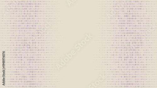 Binary Bifurcation - Minimalist Symmetric Data Columns and Central Digital Void