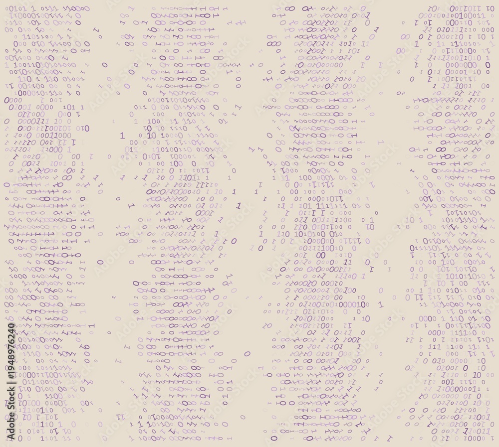 Fototapeta premium Structured Data Waterfall - Parallel Binary Columns for Server Architecture