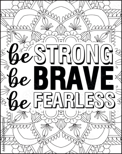 Bible Verse Quote Coloring Page for Adults. Holy Bible Quote Mandala Coloring Page