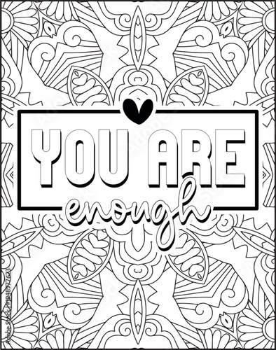 Bible Verse Quote Coloring Page for Adults. Holy Bible Quote Mandala Coloring Page