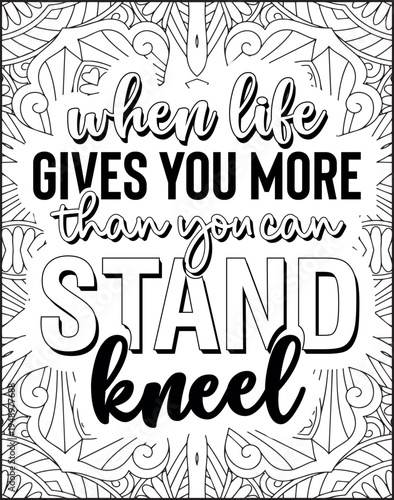 Bible Verse Quote Coloring Page for Adults. Holy Bible Quote Mandala Coloring Page