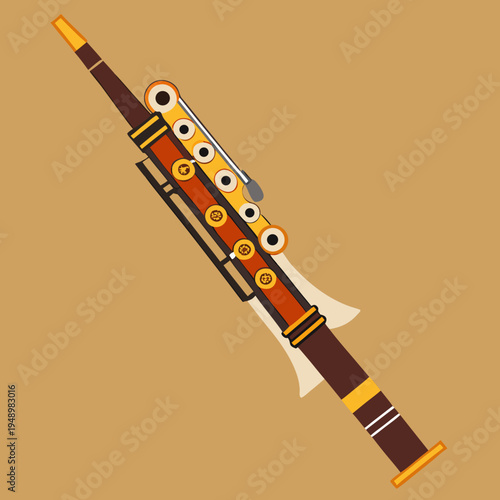 Ornate woodwind musical instrument