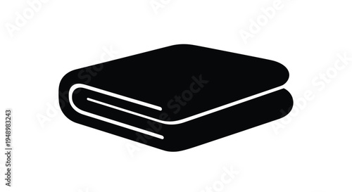 Simple black and white illustration of a folded wallet