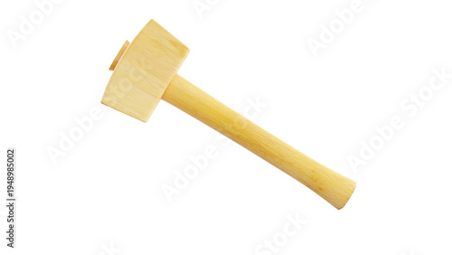 wooden hammer 3d rendering