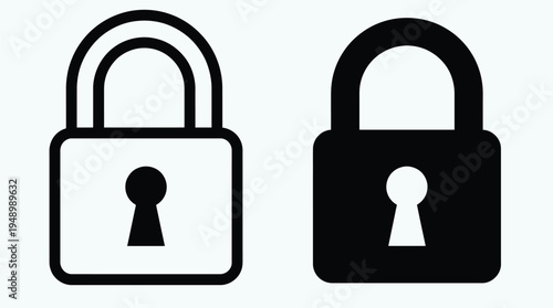 padlock icon, lock sign vector