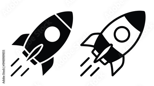 Rocket icon, rocket sign vector