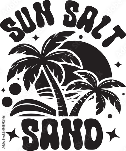 sun salt sand SVG Design