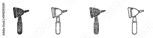 Sketch otoscope icon design set