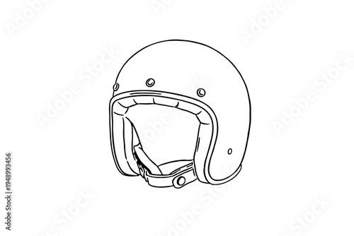 Motorcycle Helmet with Lightning Bolt Graphic