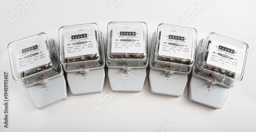 Принти на полотні Electric meter power tool isolated from white background.
