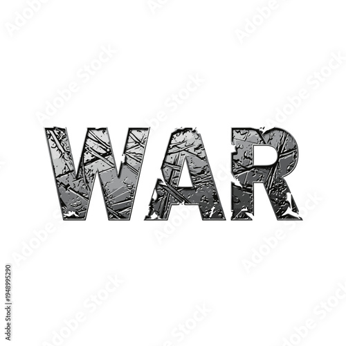 War text word on white background vector