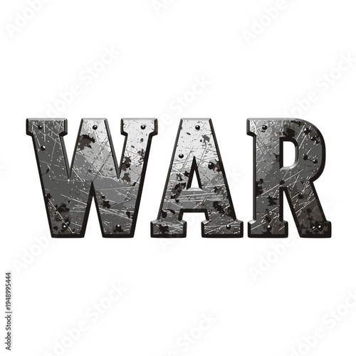 War text word on white background vector illustration