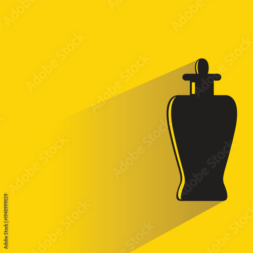 jar and vase icon with shadow on yellow background