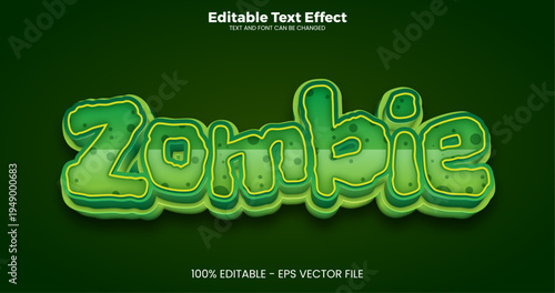 Zombie new editable text effect in new modern trend style