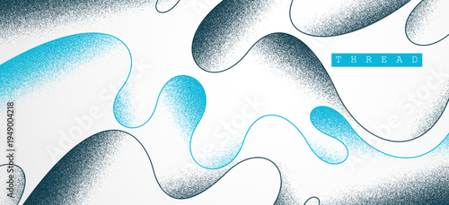 Minimal curvy lines vector abstract background, relaxing and tranquil art abstraction, antistress textured flowing lines, elegant dunamic graphics.