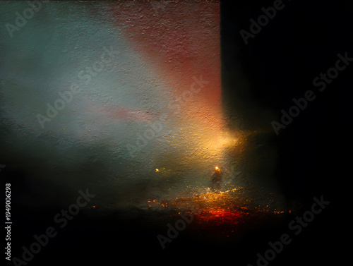 Abstract Red Light Glow on Black Background Futuristic EnergyAbstract Red Light Glow on Black Background Futuristic Energy