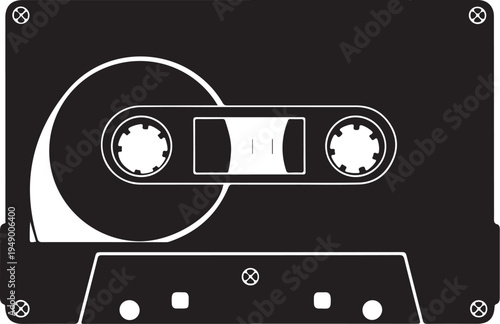 Vector cassette tape icon
