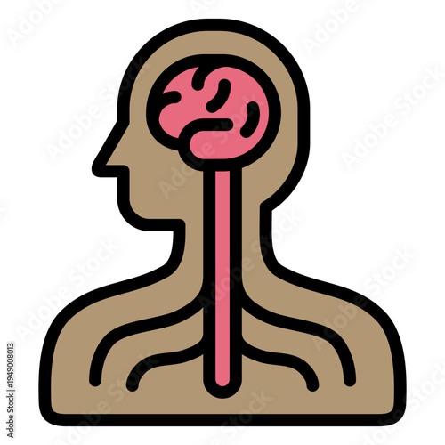 Nervous System  Icon Element For Design