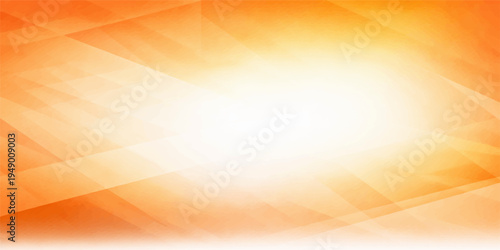 Bright summer sky vector illustration with abstract orange waves and glowing yellow sun rays creating a colorful energy design backdrop