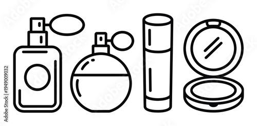 Cosmetic Products Vector Illustration