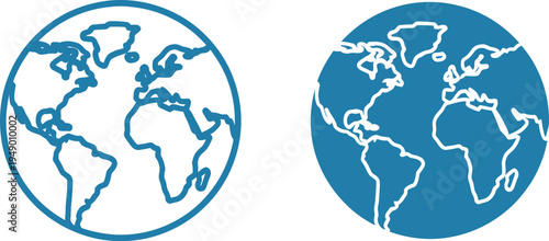 contrasting globes of world 