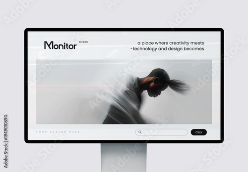 Computer Monitor Display Mockup