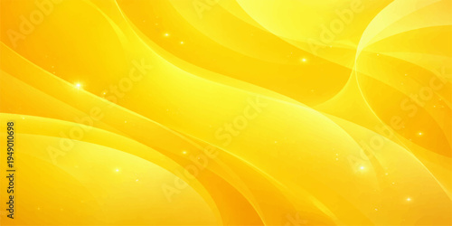Abstract orange and yellow background illustration featuring golden wave patterns and soft silk textile curves for a decorative vector backdrop design