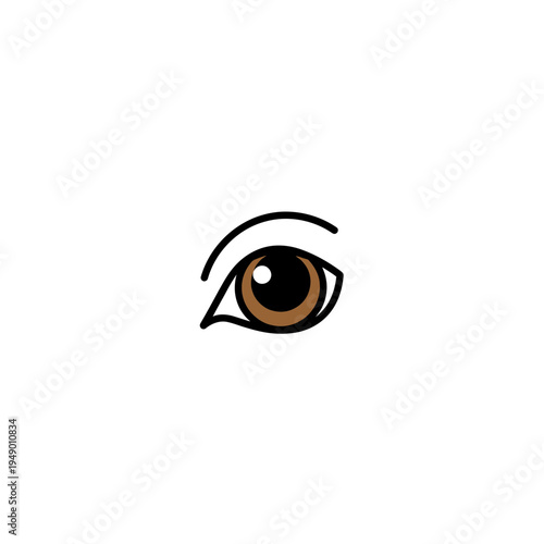 Brown Eye Simple Vector vector illustration