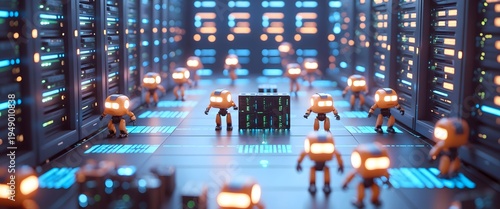 Agentic AI innovation: Autonomous virtual assistants for intelligent automation. Integrated Smart Robots Working in a Tech Factory for Industry