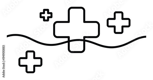 Medical Cross Symbol Vector Illustration