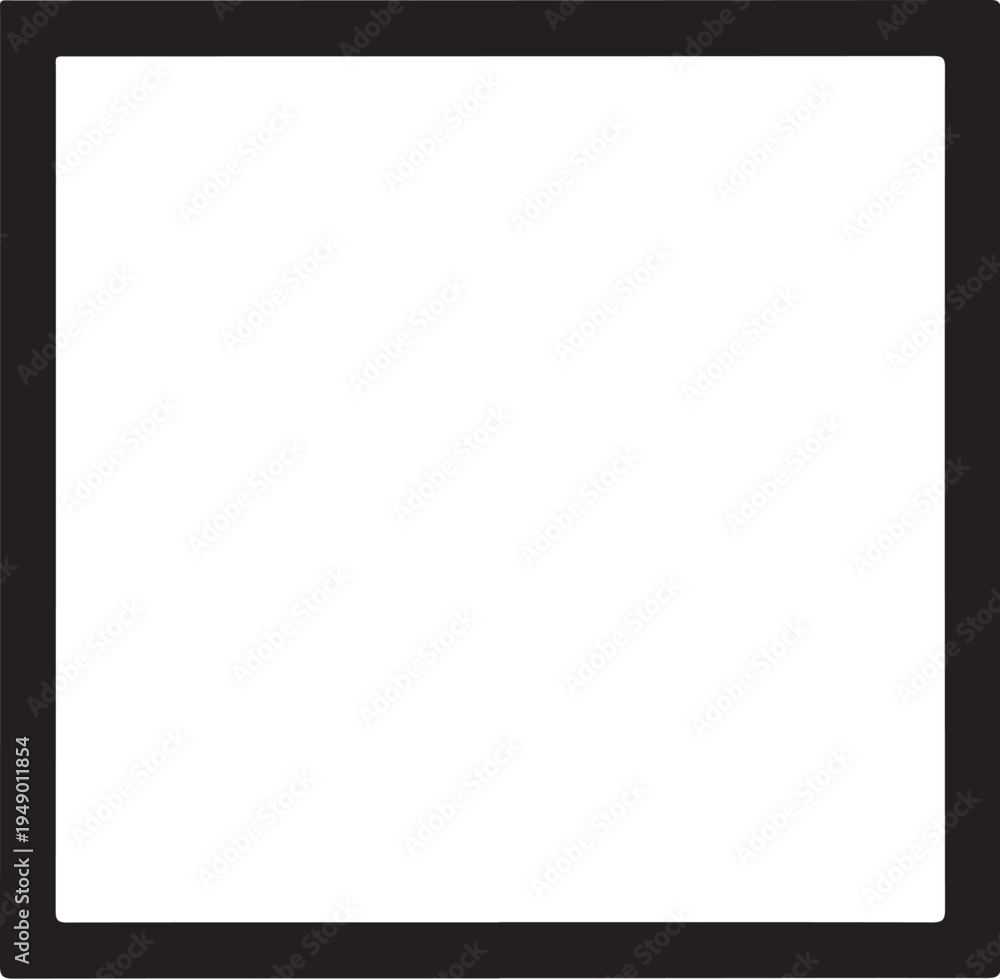 Obraz premium Vector black frame, empty white square border