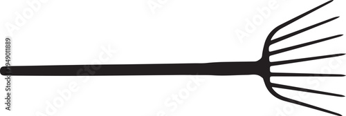 Vector illustration of a garden rake