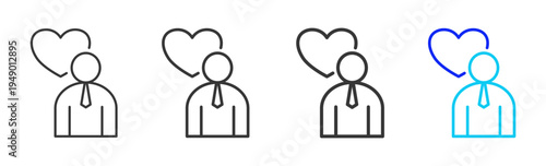 Stress Coaching Icon Set Collection Outline Style for counseling with multiple thickness vector pack design elements professional icon library counseling resources creative outline icons