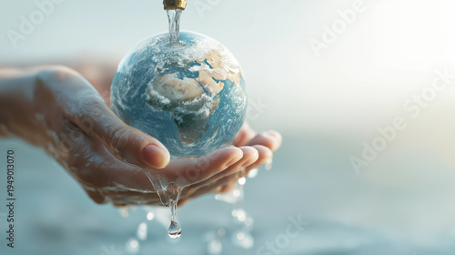 World Water Day Concept – Saving Water Quality and Environmental Protection Campaign